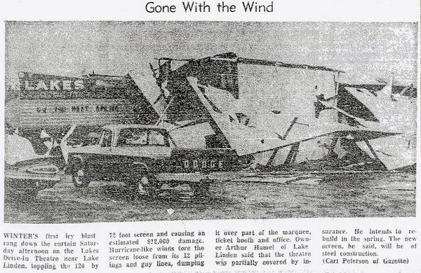 Lakes Drive-In Theatre - News Article From Michigan Drive-Ins (newer photo)